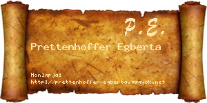 Prettenhoffer Egberta névjegykártya